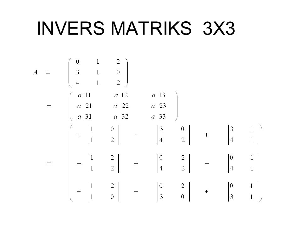 Contoh Soal Invers Matriks Ordo 33 Berbagai Contoh